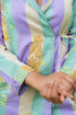 Kasak Hand-embroidered Wrap Dress